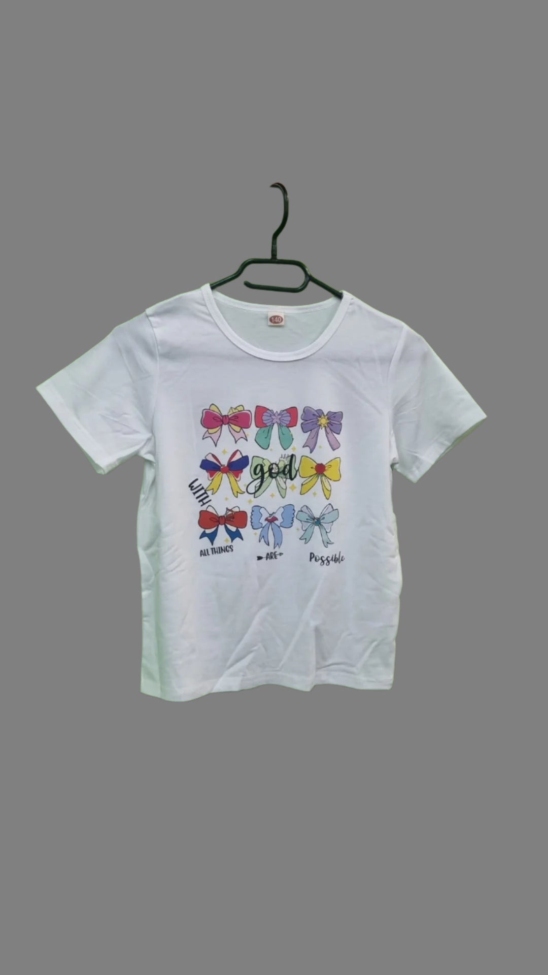 “God Made Me Special” Kinder T-shirt – Wit met Regenboog Design