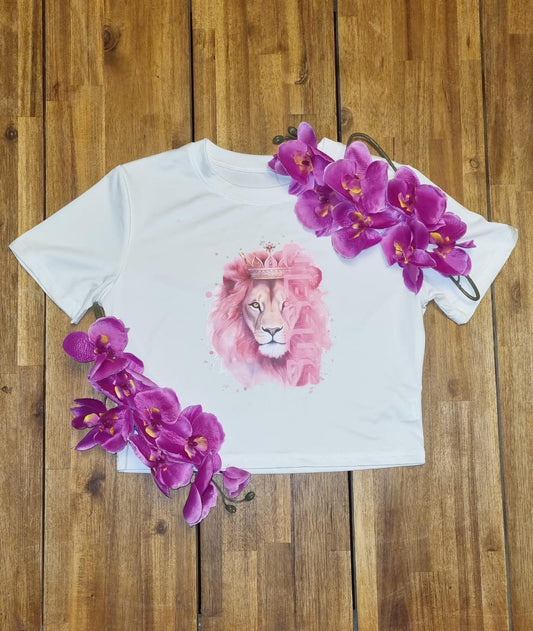 Crop top maat m/l roze🦁kroon jesus