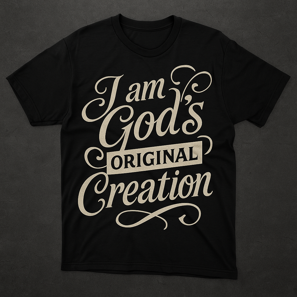 I am God's Original Creation T-shirt - Christelijk Geloof Shirt