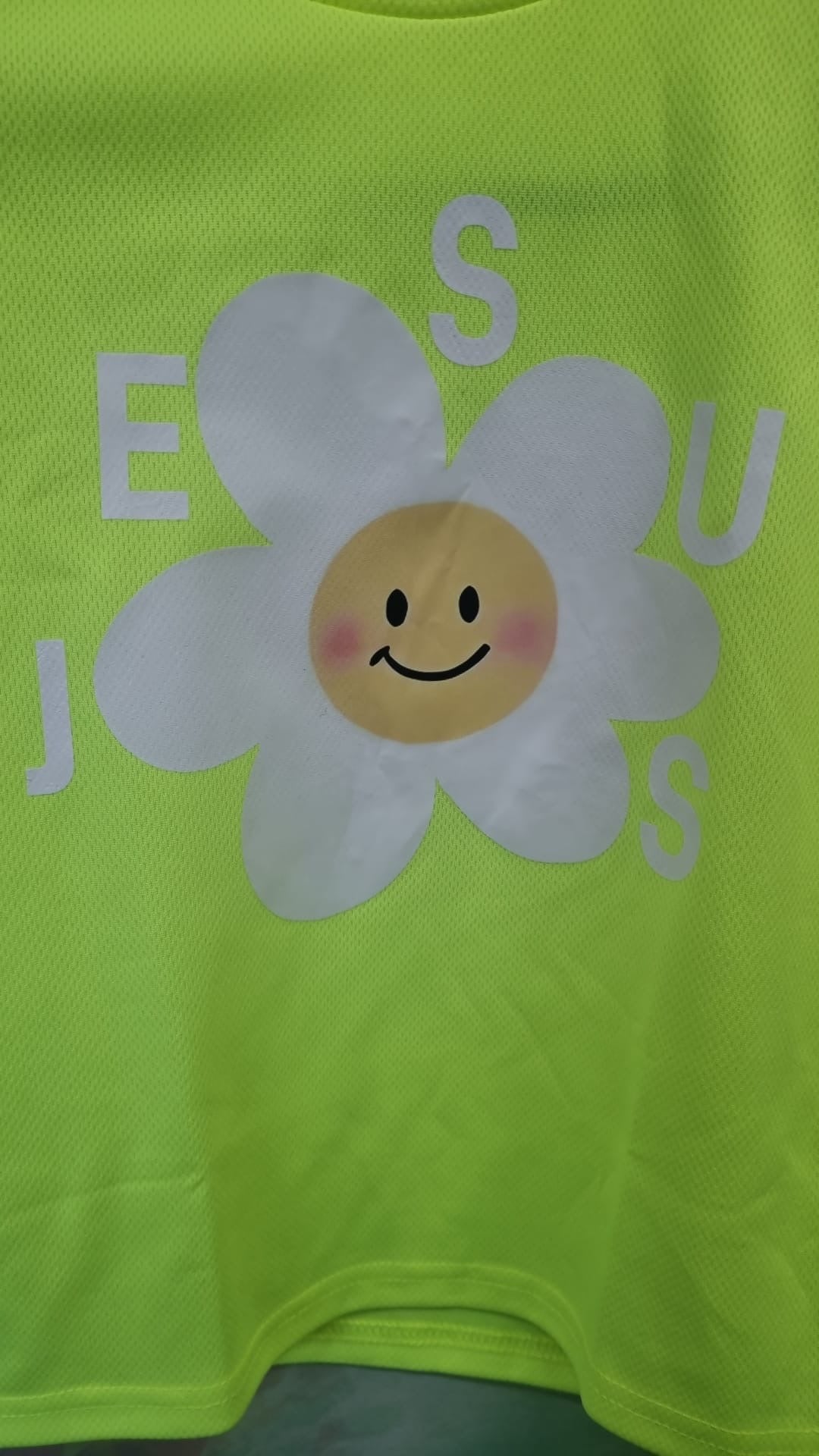 Bloempje neon geel