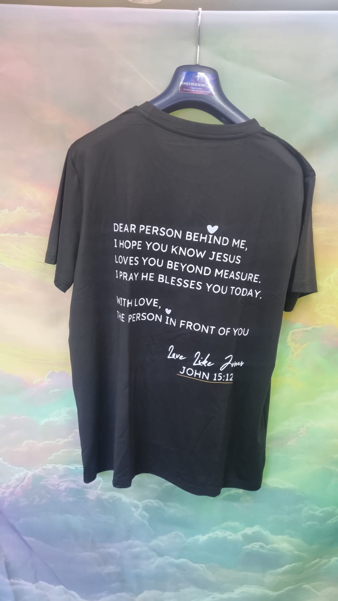 De persoon achter me shirt