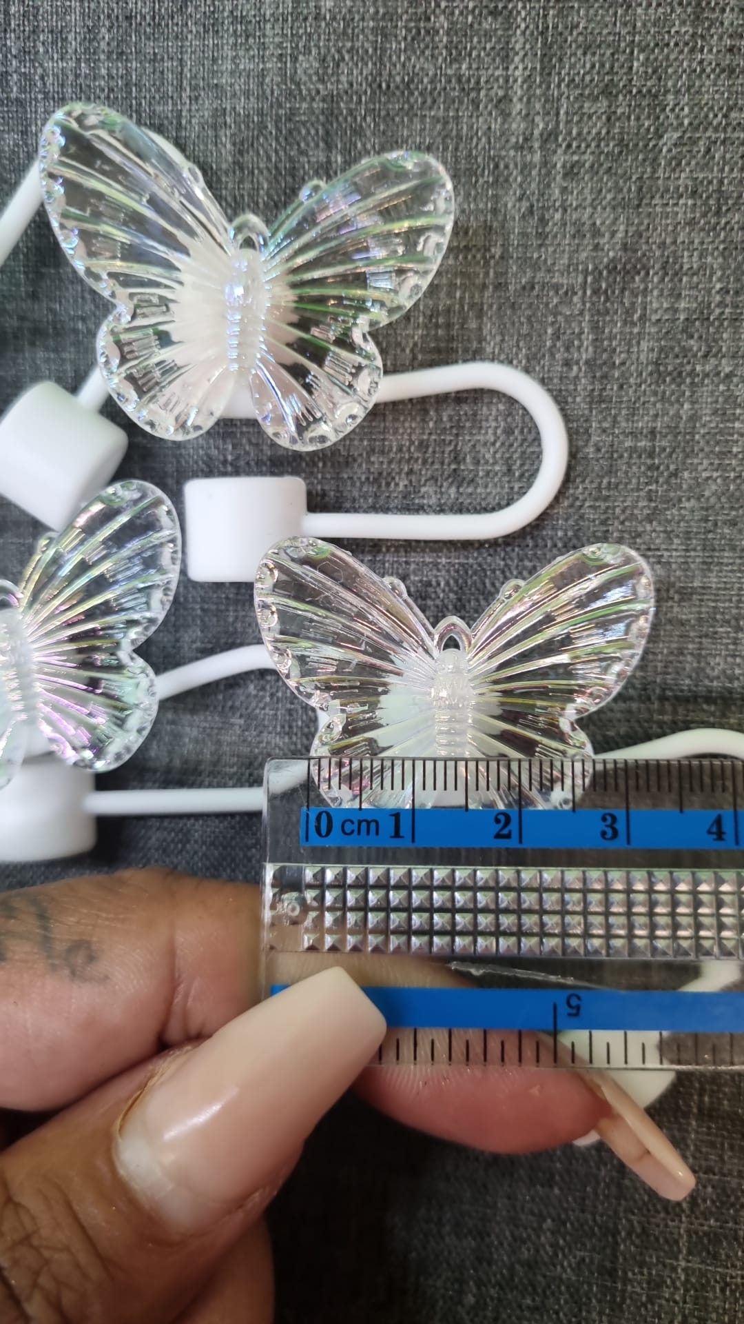 Rietjes Afsluiter – Vlinder Transparant (Acryl Look)