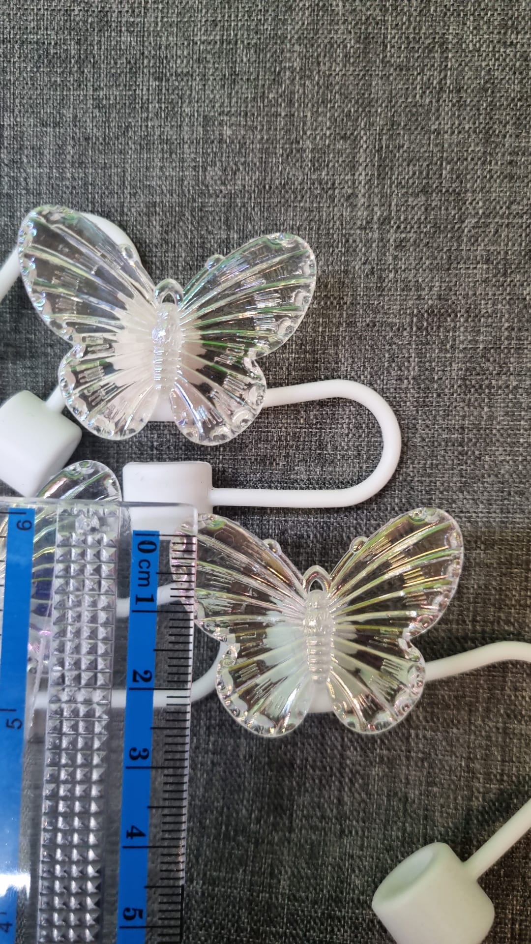 Rietjes Afsluiter – Vlinder Transparant (Acryl Look)