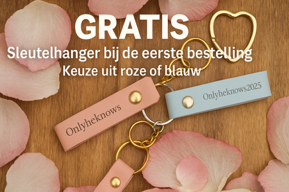 Sleutelhanger – Gift (Roze/Blauw)