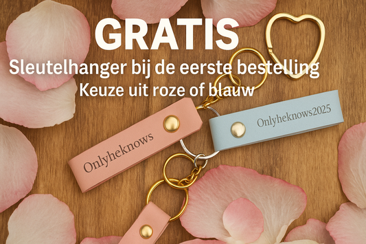 Sleutelhanger – Gift (Roze/Blauw)