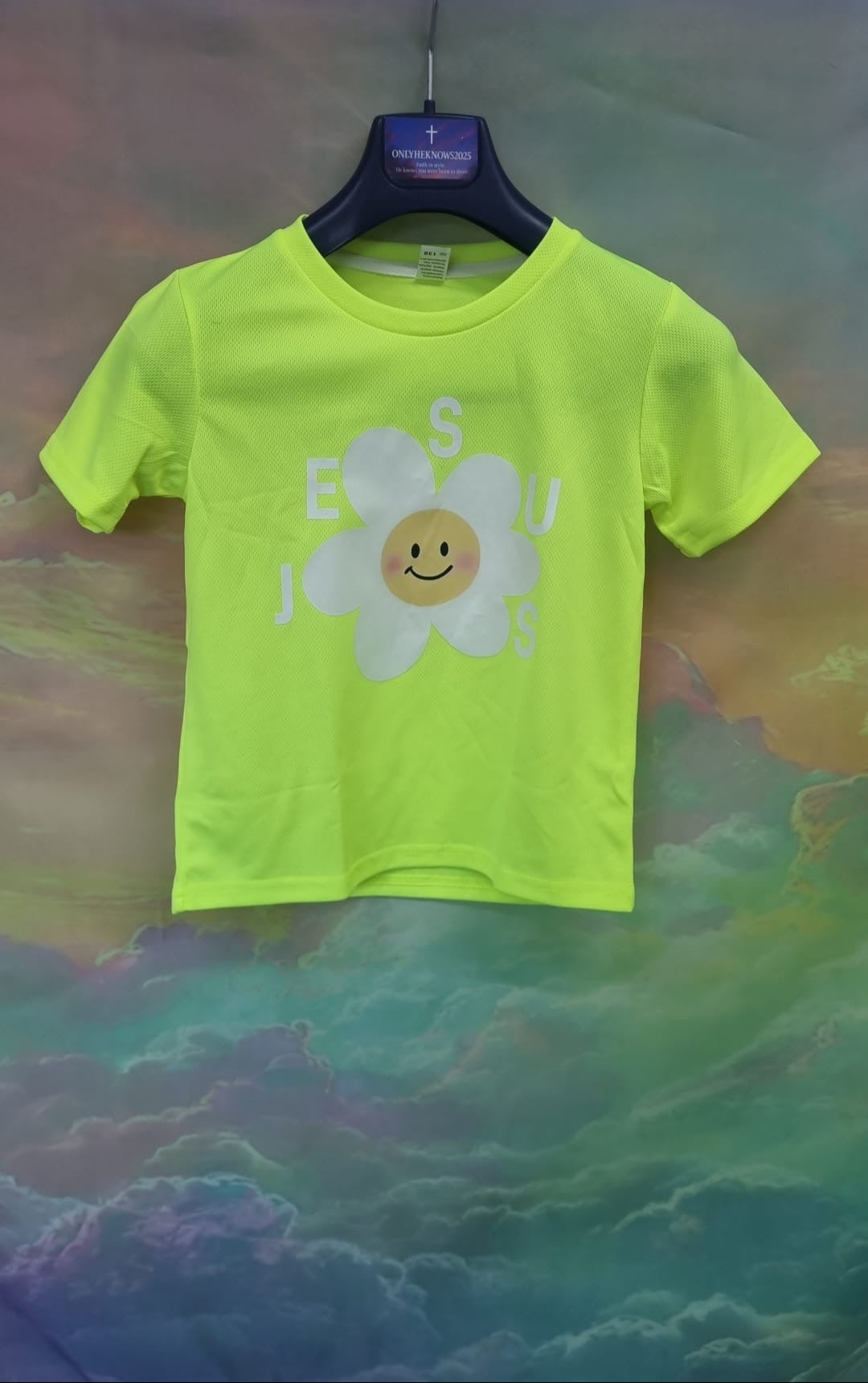 Bloempje neon geel