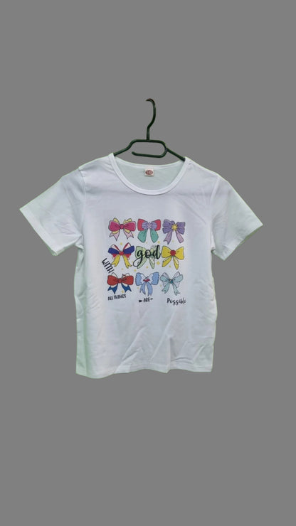 “God Made Me Special” Kinder T-shirt – Wit met Regenboog Design