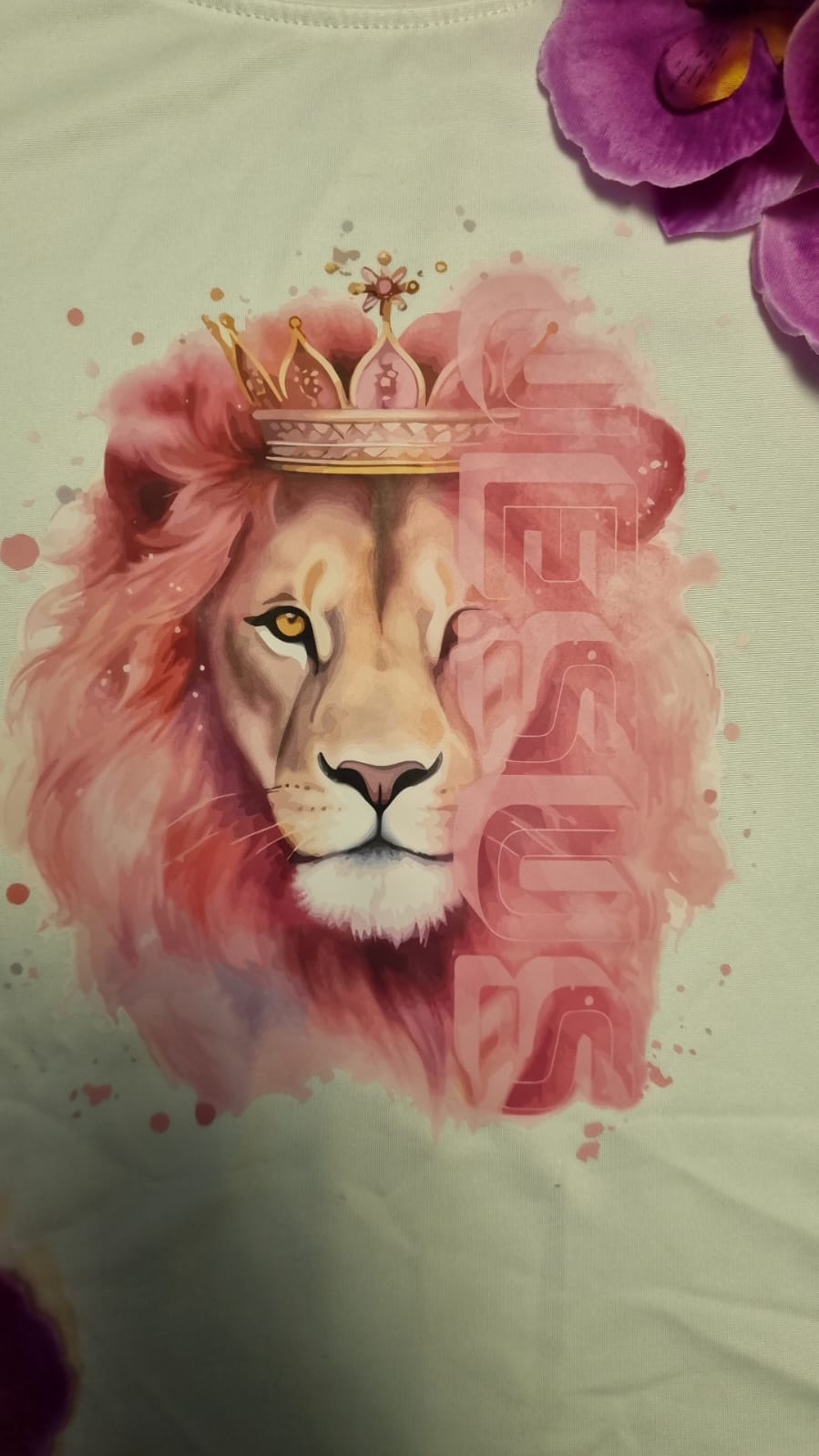 Crop top maat m/l roze🦁kroon jesus