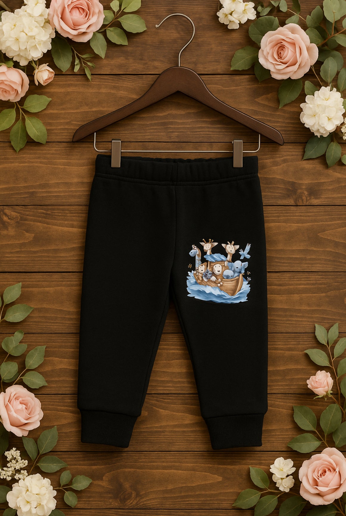 Noach's Ark Trainingspak – Kids Set (2-delig) | Zwart met kleurrijke print