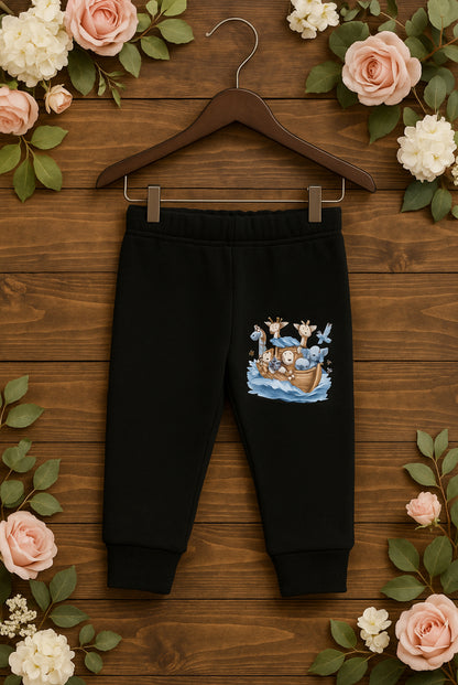Noach's Ark Trainingspak – Kids Set (2-delig) | Zwart met kleurrijke print