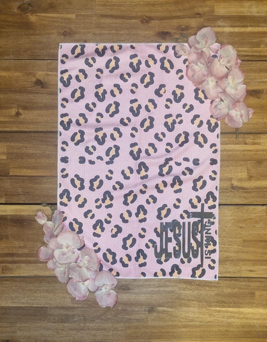 Keukenhanddoek 65cm / 46cm pink🐆JIK