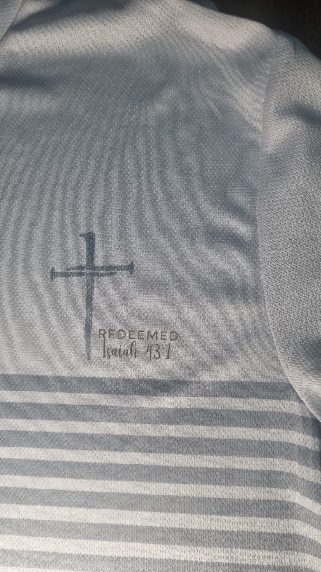 Maat xxl luchtig t shirt grijs streep/kruis