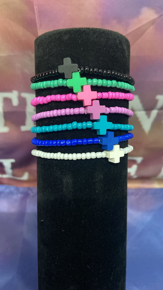 HandMade CrossBand™ – Unisex Armband met Houten Kruis (7 kleuren)