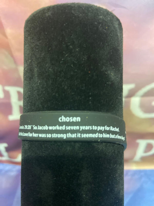 CHOSEN – Kunststof Armband met Genesis 29:20
